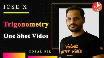 Trigonometry in One Shot | ICSE Class 10 Maths | Trigonometry Identities/Formulas/Table | Vedantu