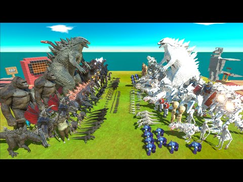 Dark Monster War Team Dark GODZILLA 2014 X KONG VS Team White Anti Venom Godzilla X Mechagodzilla