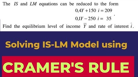 solving is lm model using Cramer