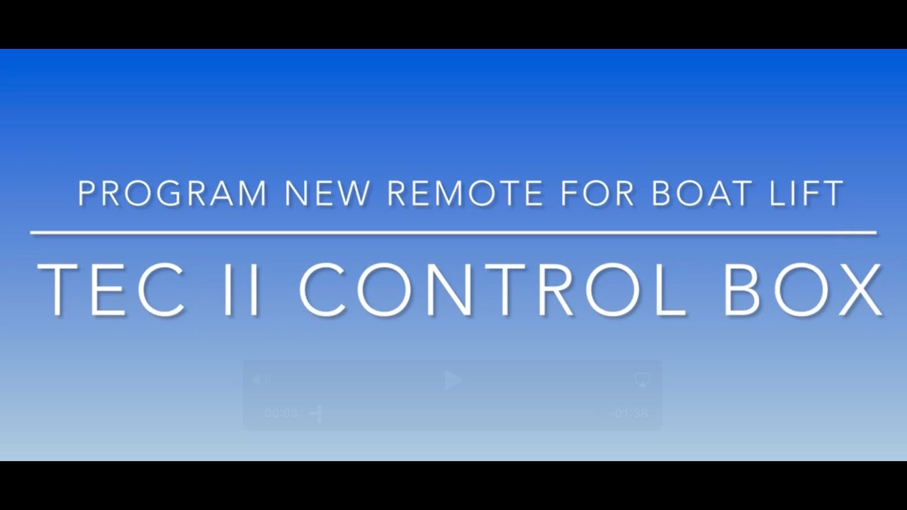 Programming Remote to TEC Control Box on Boat Lift - YouTube