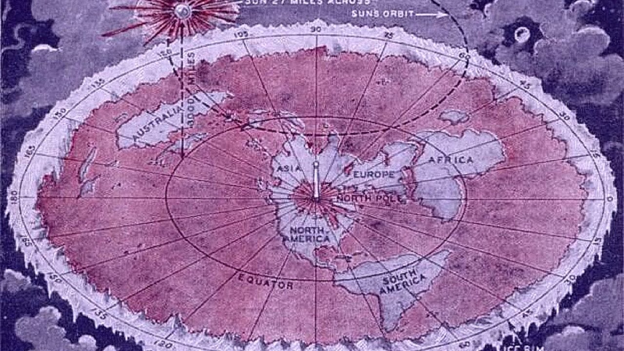 Реальная карта плоской земли