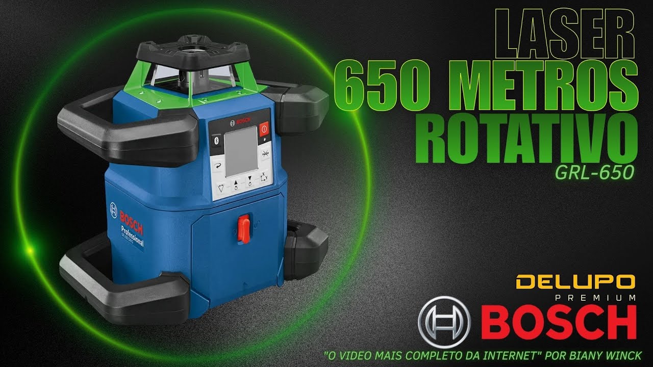 O VIDEO MAIS COMPLETO DA INTERNET SOBRE LASER ROTATIVO DA BOSCH GRL650. 