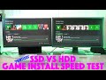 Xbox One X SSD Vs Xbox One X HDD Game Install Comparison