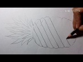 How to draw a pineapple easily // pencil drawing