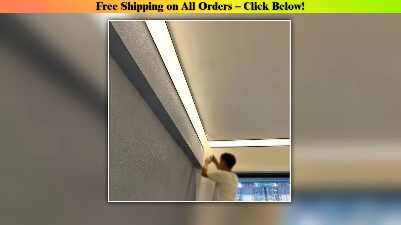 LED Aluminum Profile Surface Mounted Line Lamp Ceiling Top Corner Hard Bar Strip Indoor Home Decor