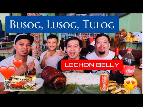 FILIPINO FOOD MUKBANG: LECHON BELLY - YouTube