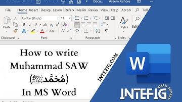 How to write Muhammad SAW (ﷴﷺ) in MS Word