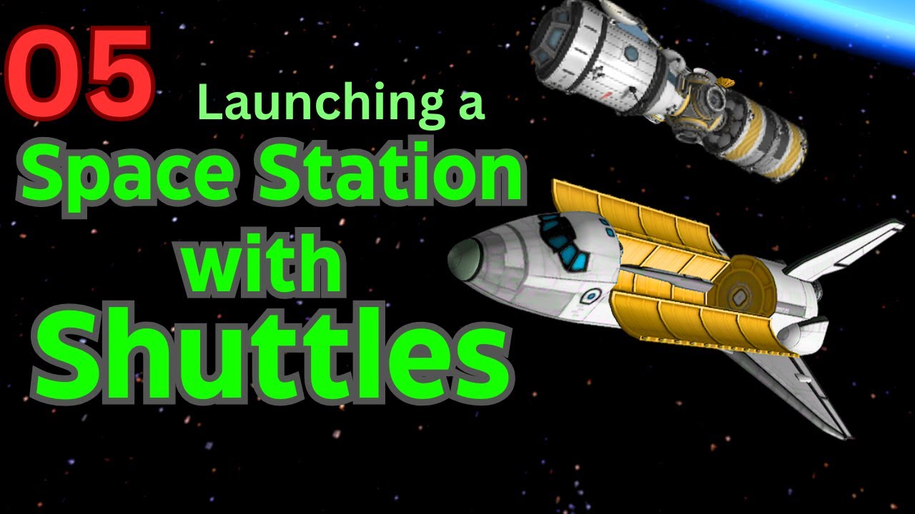 I set up a Space Station with Shuttles in Kerbal Space Program - YouTube