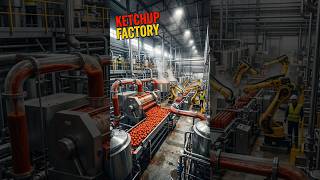 How Ketchup Is Made in Factory 🍅 | Real Tomato Ketchup Process #Shorts #factory