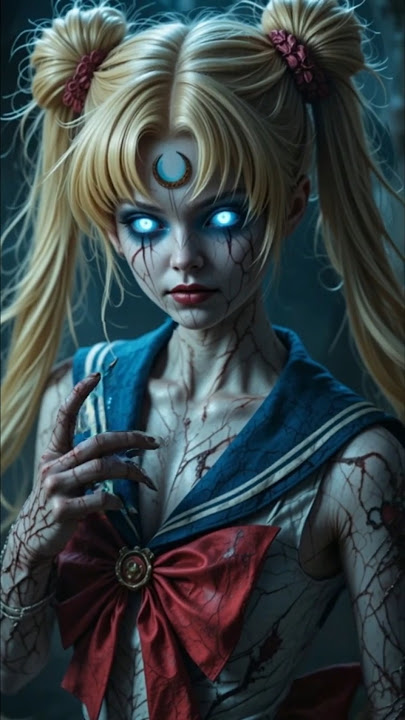 Horror Version Sailor Moon Characters! #horror #fakesituation #creepy #scary