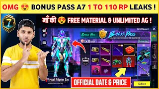 FREE MATERIAL 😍 A7 Bonus Royal Pass is Here | Bonus Pass A7 | A7 Royal Pass | Bonus Pass A7 Pubg