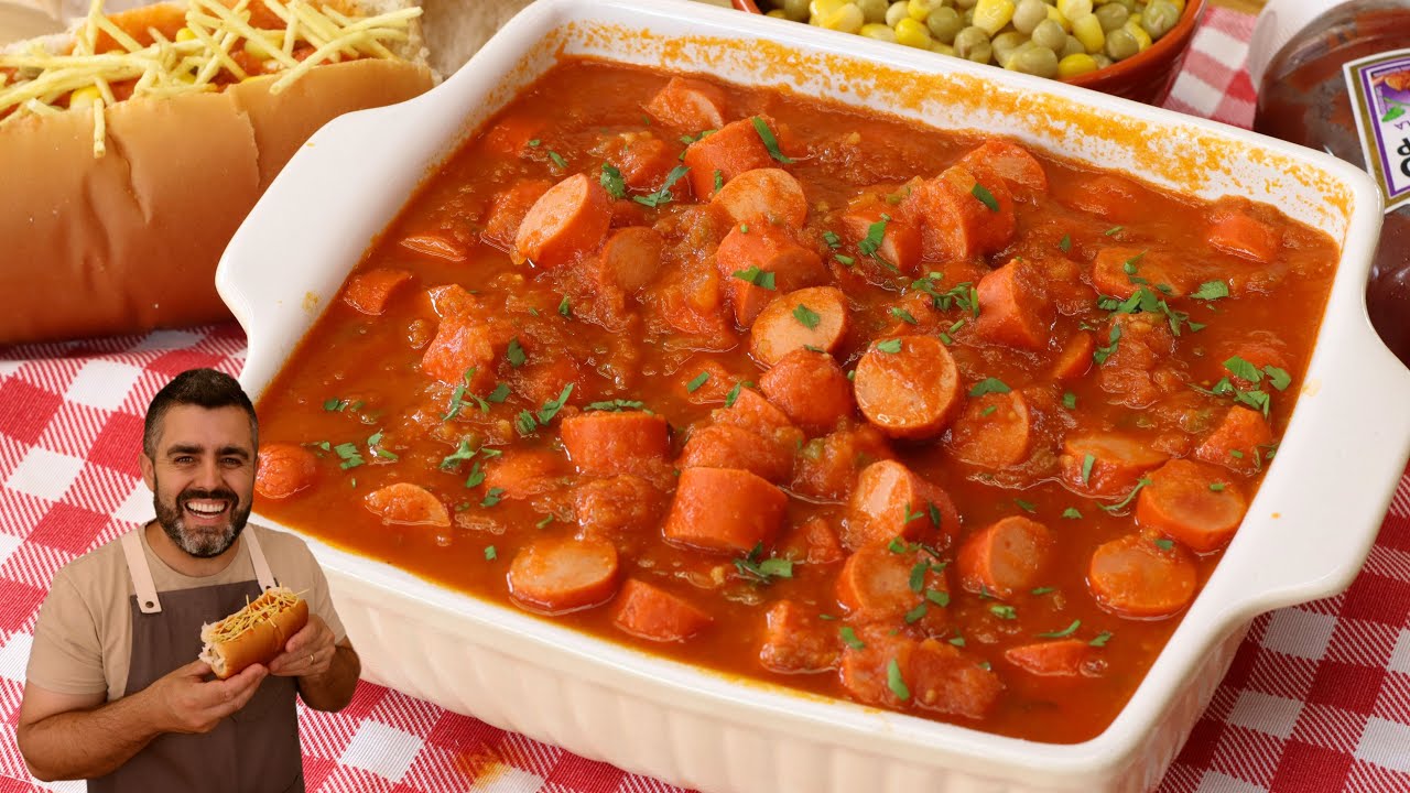 MOLHO DE CACHORRO QUENTE - SIMPLES - FACIL - RAPIDO E DELICIOSO -MOLHO DE SALSICHA - Receitas de Pai