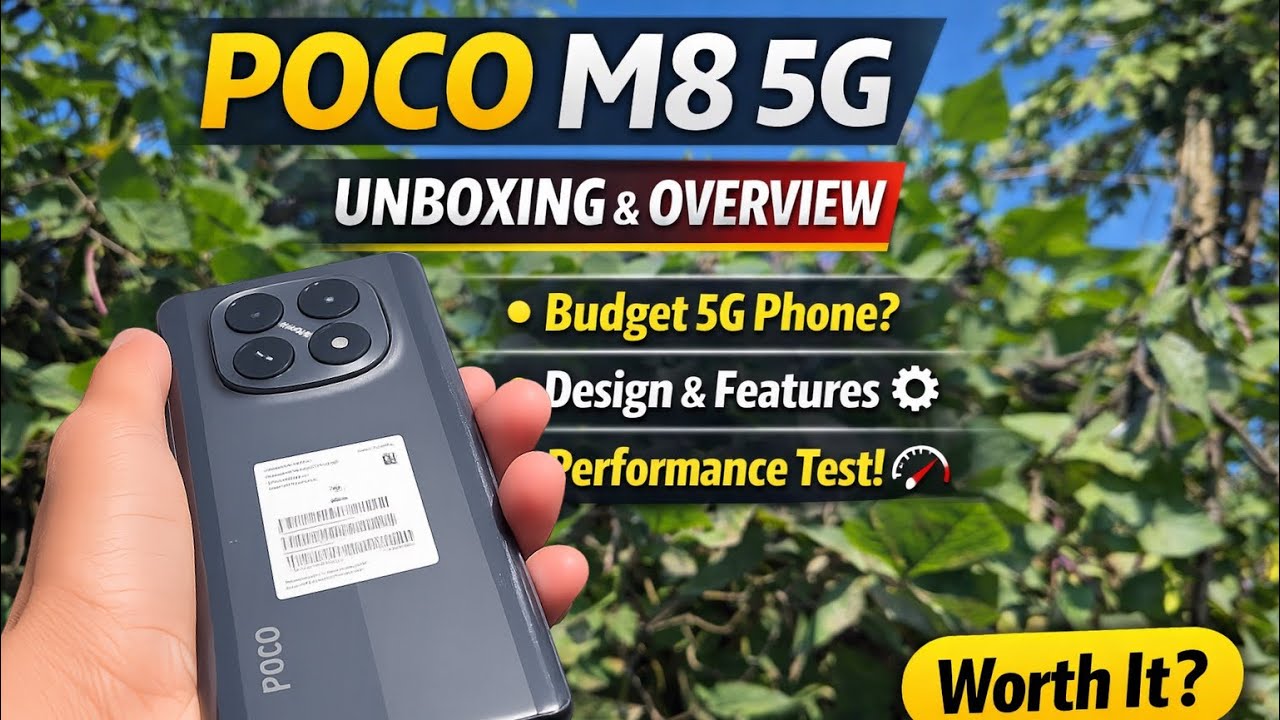 POCO M8 5G Unboxing | Overview | INDIA 1st Slim Phone | So Premium 🤩✨