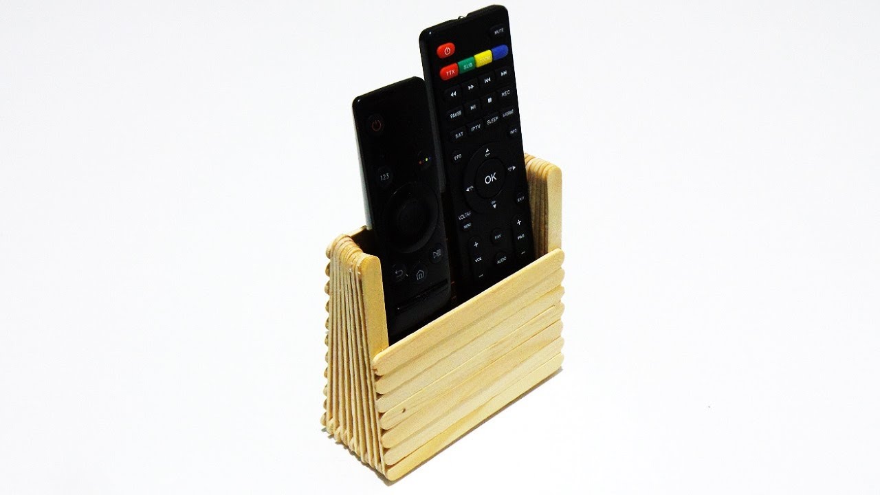 Como Fazer Porta Controles de Palito de Picolé