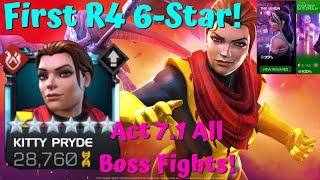 6 Star R4 Kitty Pryde Ultimate Showcase Part 1! All Act 7.1 Bosses! Best Champion of 2021! - MCOC