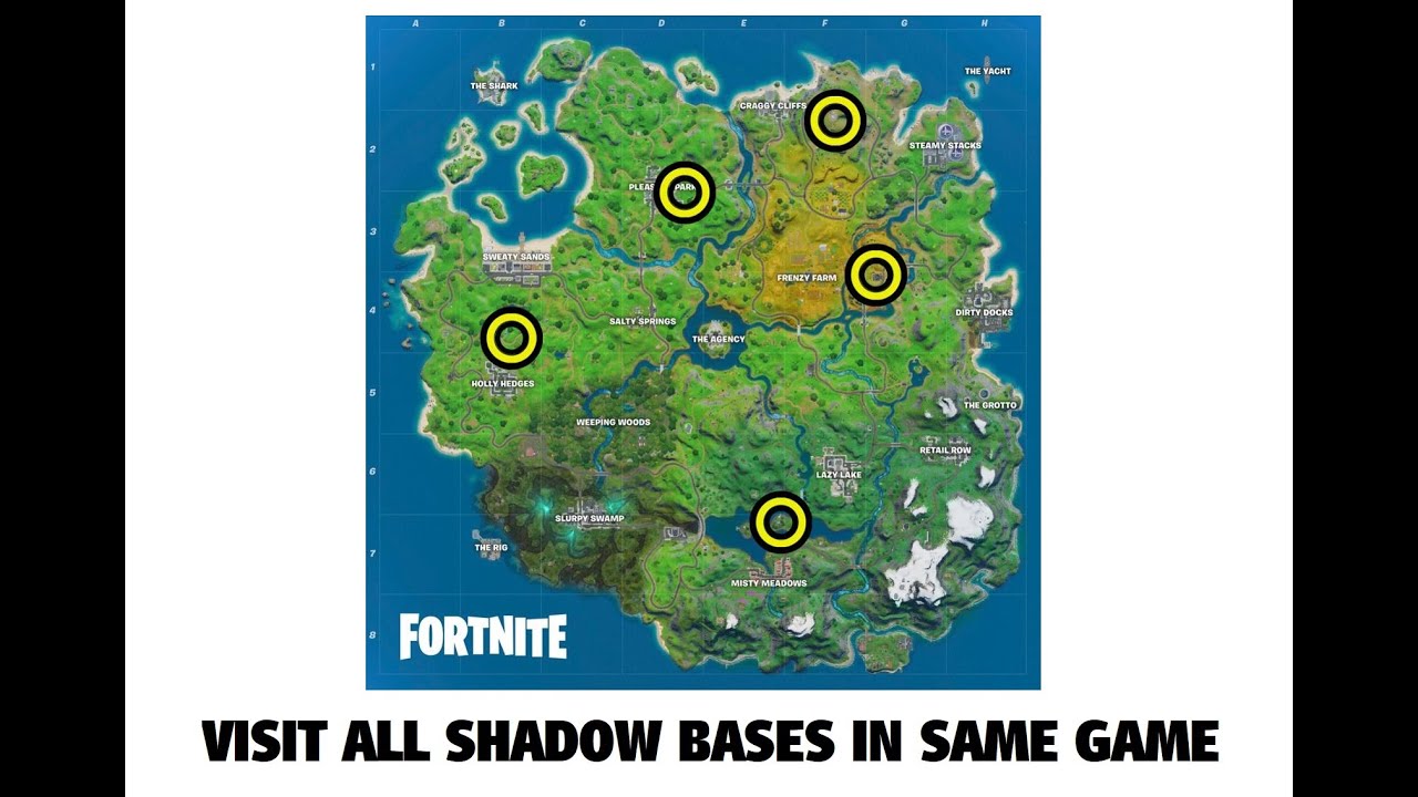 Fortnite Visit All SHADOW Bases in Same Game YouTube
