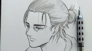 Drawing Eren Yeager from Attack on Titan S4 #Shorts Drawing Eren Yeager from Attack on Titan S4 #Shorts