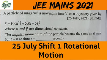 A particle of mass m is moving in time t on a trajectory given by vector r = 100 alpha t^2 i + 5 bet