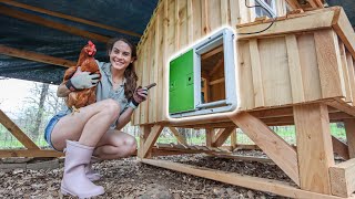 Upgrading Our Backyard Chicken Coop | AUTOMATIC DOOR TOUR!