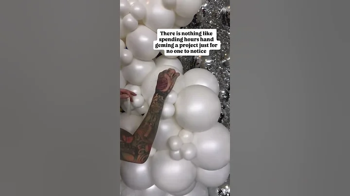 Hand-Gemmed White Balloon Decor🎈#balloon #eventdecor