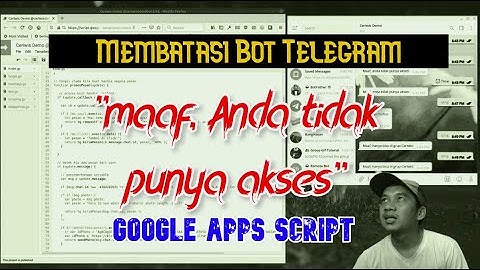 20 - Limitasi Akses Bot Telegram