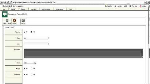 Add Forum to Discussion in Joomla 2.5