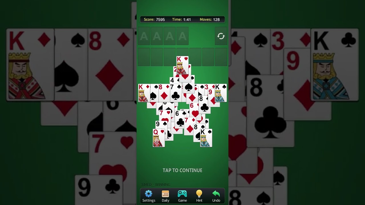 Classic Mobile Game Solitaire - Classic Game ASMR 