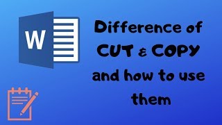 MS Word - Difference of CUT & COPY and how to use them