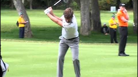 Robert Rock - Golf Swing, Slow motion with an Iron (Face On)