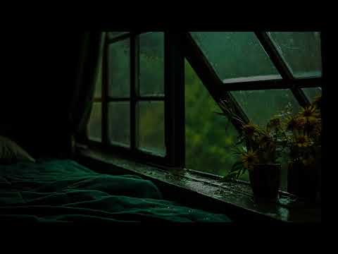 Rain Falling On A Attic Window Promotes Relaxation Deep Sleep Rain On Window ASMR Sounds 
