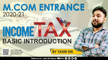 #Part-1 | Income Tax | Basic Concepts |  Introduction | B.Com | BBA | MBA | M.Com |