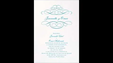 Invitacin a la Boda de Jeannette Vidal y Omar Mald...