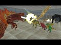 BURNING GODZILLA KAIJU DUNGEON RUN - Animal Revolt Battle Simulator