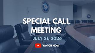 Richland County Council Special Called Meeting - July 21, 2026