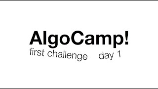 AlgoCamp | Round 1