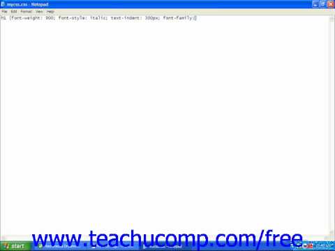 HTML Tutorial Fonts in CSS Training Lesson 11.4