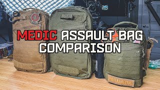 Tasmanian Tiger Medic Assault Bag Comparison (Small, Regular, Large)