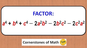Factoring a⁴ + b⁴ + c⁴ - 2a²b² - 2b²c² - 2c²a²