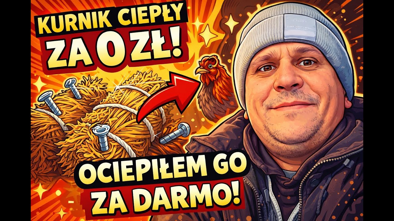 Ociepliłem kurnik ZA 0 ZŁ! 🐔🔥 Słoma, sznurek i wkręty – działa!