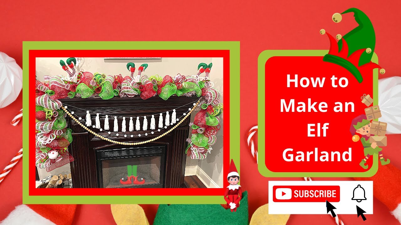 How to Make a Christmas Garland for Mantle YouTube