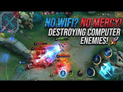 No WiFi = No Mercy! Destroying Computer Enemies in MLBB! 🚀