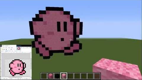 Minecraft 1 13 2 Pixel Art  8 Bit Kirby
