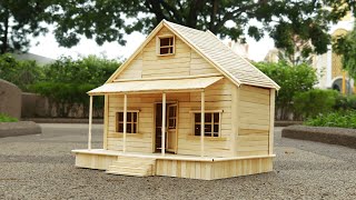 Building A Cute Tiny House By Using Popsicle Sticks - (Used 400 Popsicle)