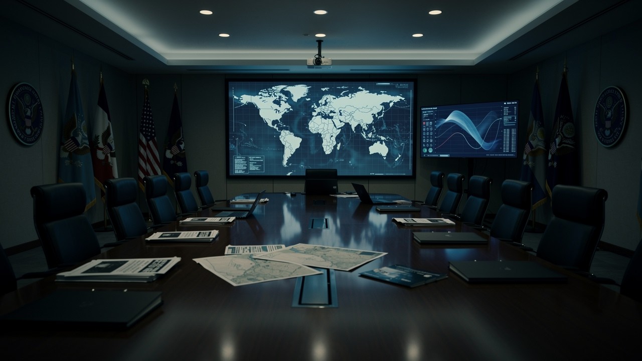 4 Hours of War Room Ambience ⚔️ Strategic Military Command Center for Focus & Study