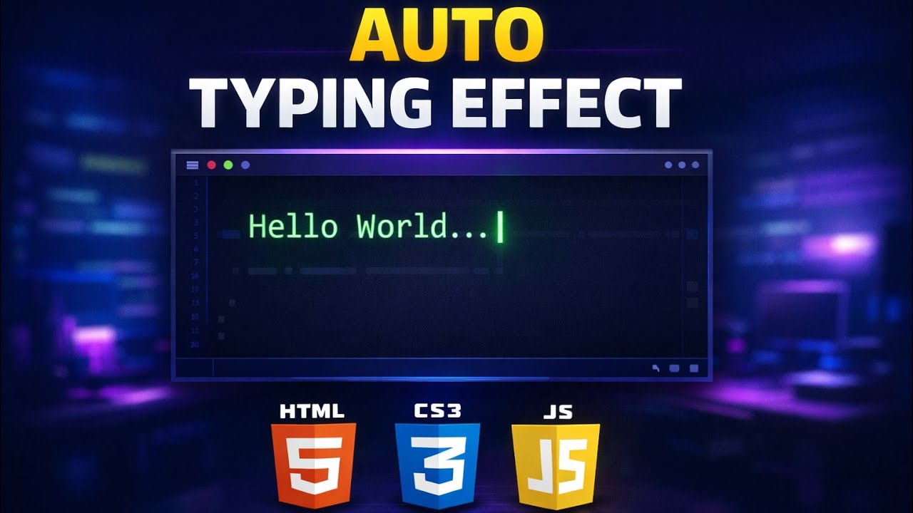 How to create an automatic text writing effect in html css and ...