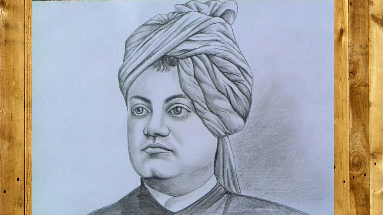 Swami Vivekananda pencil sketch | Pencil sketch portrait, Elephant sketch,  Love background images