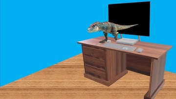 Animation of Dinosaurs Coming Out of the Computer Screen in PowerPoint 2021