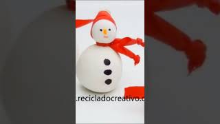 DIY Muñeco de nieve SNOWMAN con globos - Manualidad para Navidad - Santa with balloons