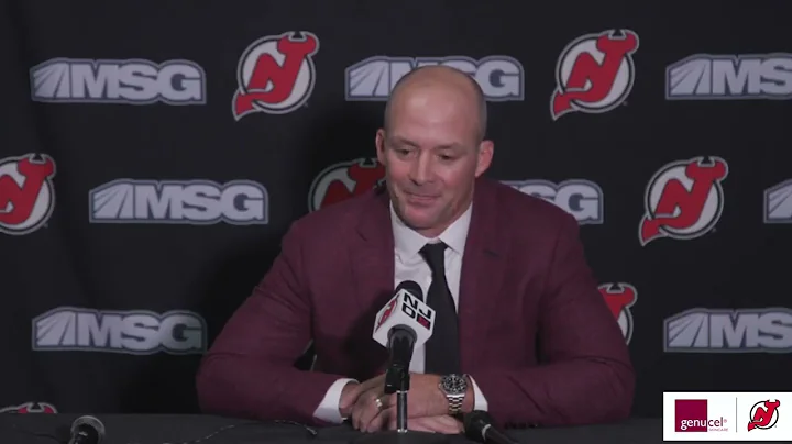 Andy Greene Press Conference after announcing his ...