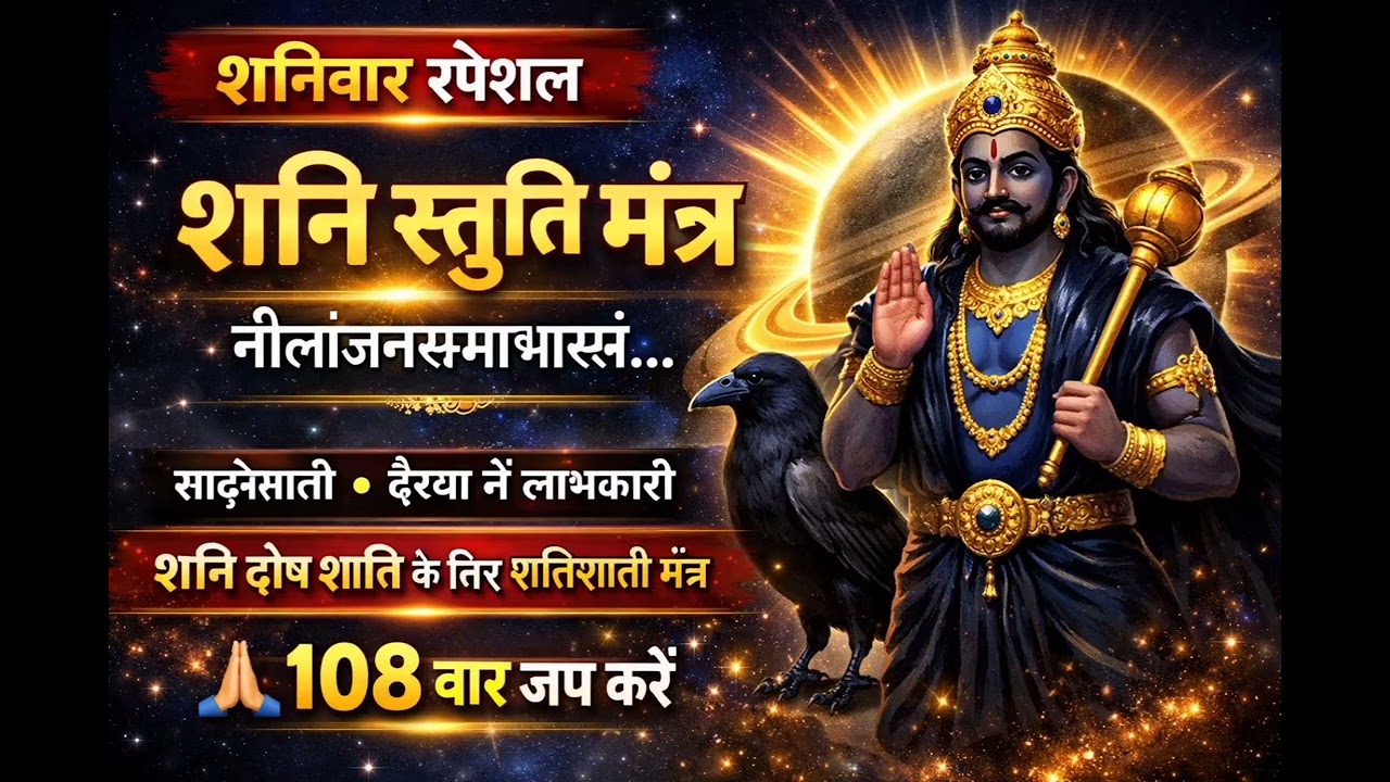 शनिवार विशेष | शनि देव मंत्र | Shani Mantra for Peace & Protection | Shanivar Vrat